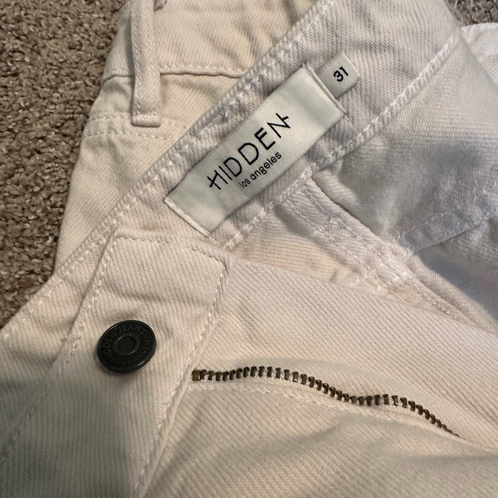 Hidden Los Angeles Women's Cream Flare Jeans